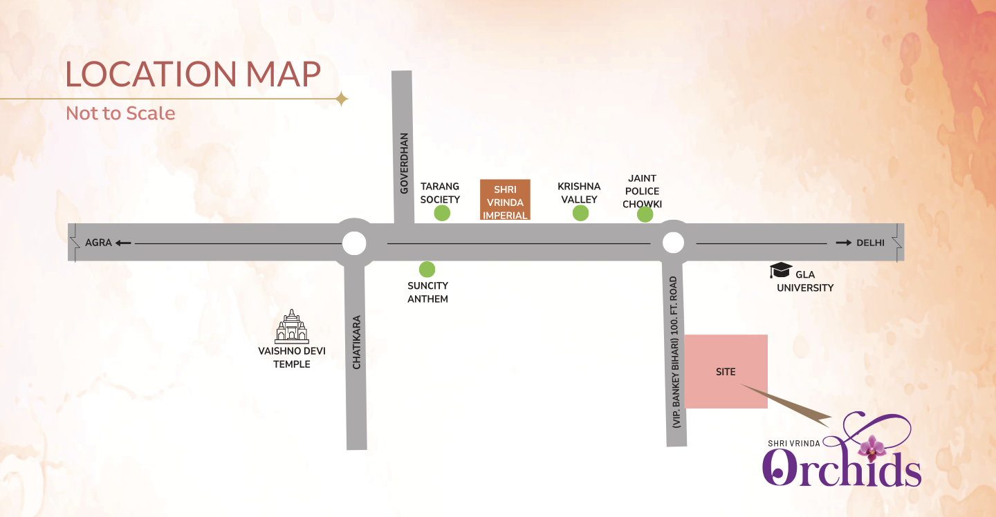 MAP OF SHRI VRINDA ORCHID